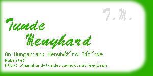 tunde menyhard business card